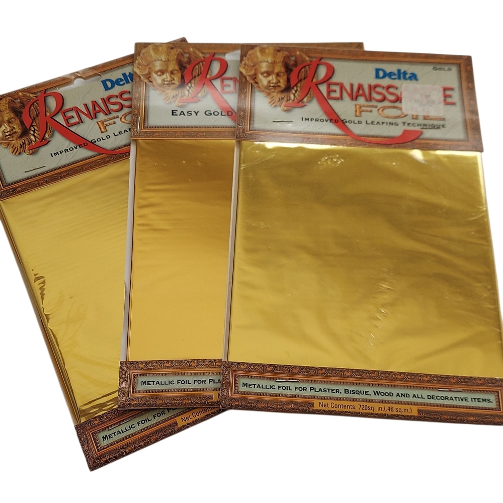 NWT Delta Renaissance Gold Leafing Foil - 3 packs (720 Sq In. Each)